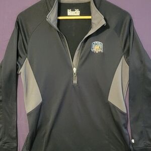 Mens Under Armour Ohio Black and Gray Quarter-Zip Pullover